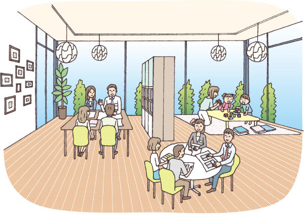 お父さん・お母さんが集中して短時間で家づくりの話ができるようにしています